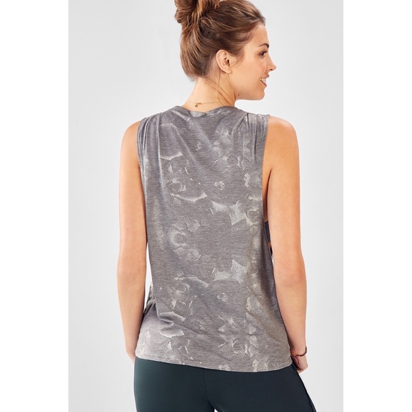 Fabletics Taryn Printed V-Neck Tank Metallic Print - Picture 2 of 13